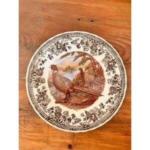 Set of Churchill Queens English Ironstone Pheasant Woodland Plates Thanksgiving